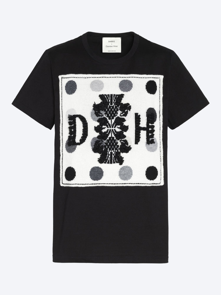 T-Shirt mit gestricktem Aufnäher 1