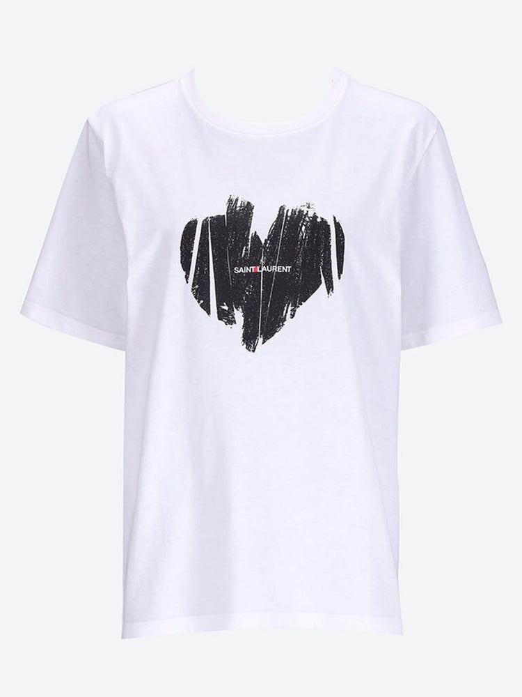 HEART PRINTED T-shirt YSL 1