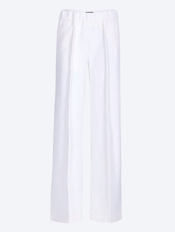 Technical compact cotton jersey pants