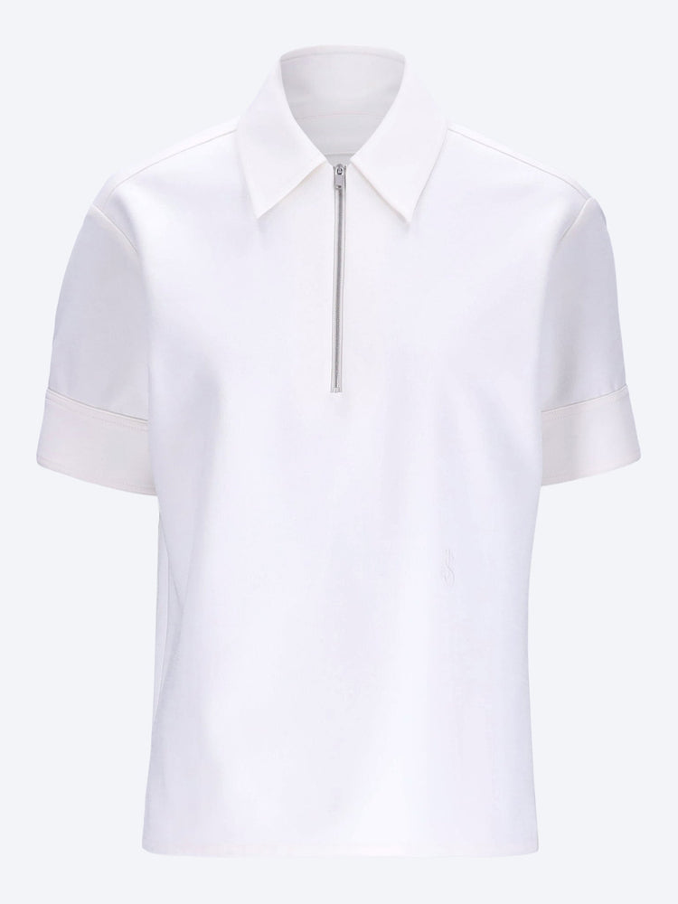 Technical compact cotton jersey polo 1