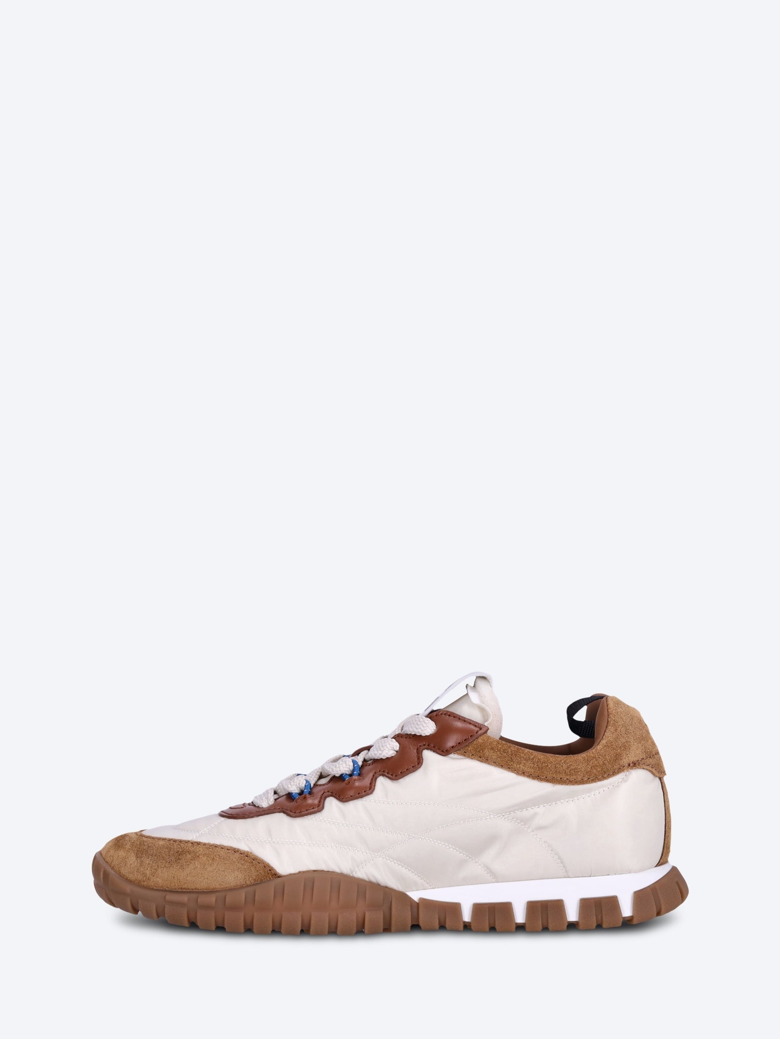 Technical fabric and suede sneakers 4