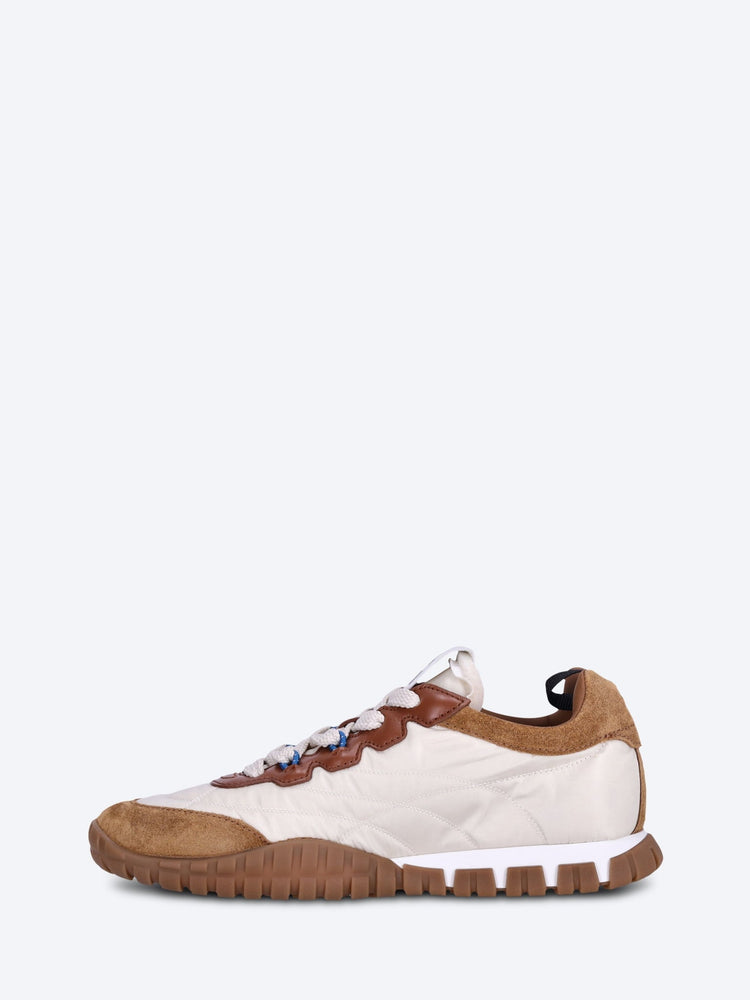 Technical fabric and suede sneakers 4