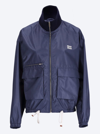 Technical fabric blouson jacket