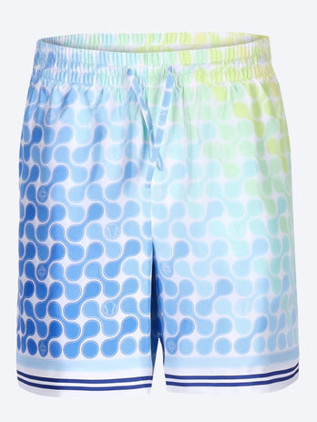 Tennis tile silk shorts