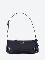 Textile brushed leather handbag ref: