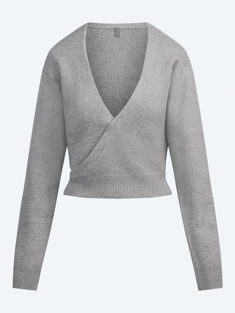 Cardigan cache-cœur en maille texturée 1