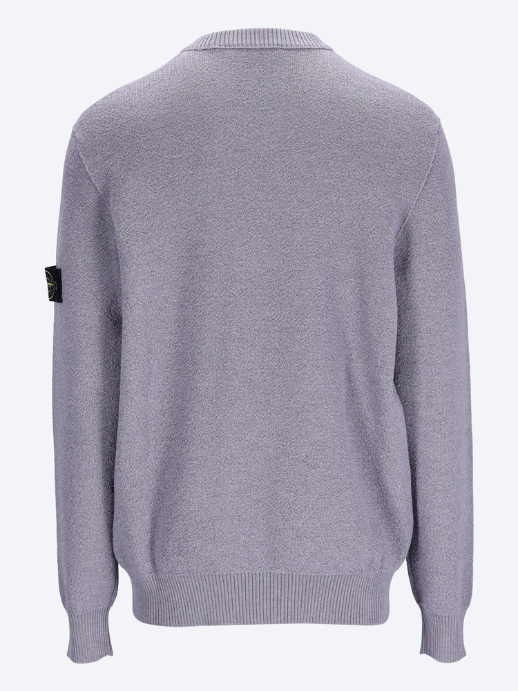 Textured stitch pure rws wool crewneck sweater 3