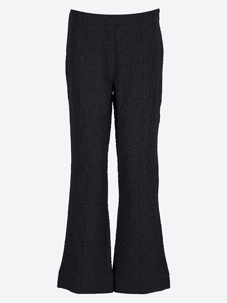 Textured suiting cropped pants 1