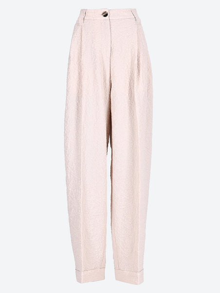 Textured suiting mid waist pants