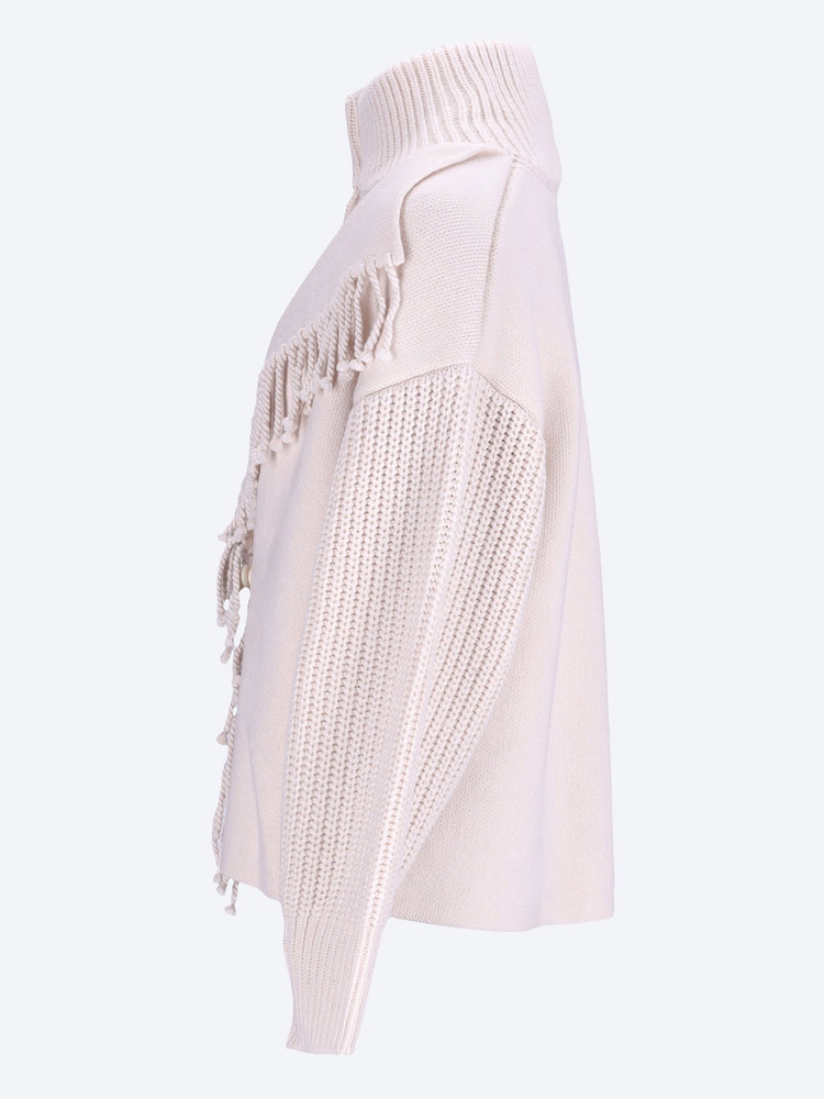 Der verkürzte Jacquard-Fransenmantel 2