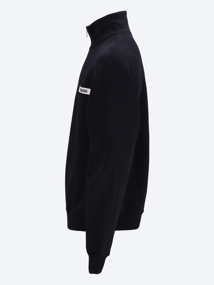 Das Rollkragen-Sweatshirt mit Reißverschluss aus Ripsband 2