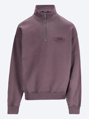 Le sweat col roulé zippé en gros grain ref: