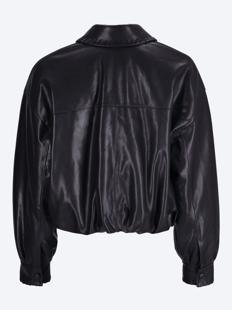 The leather bubble jacket 3