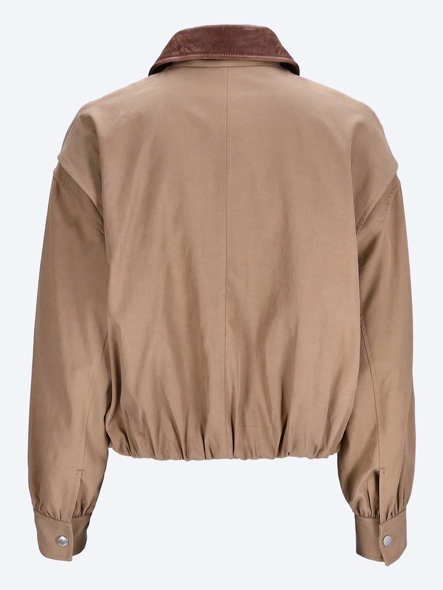 The leather collar bubble jacket 3