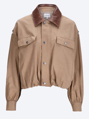 The leather collar bubble jacket ref: