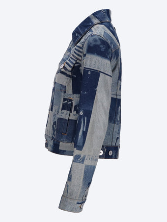 The newspaper printed denim jacket
