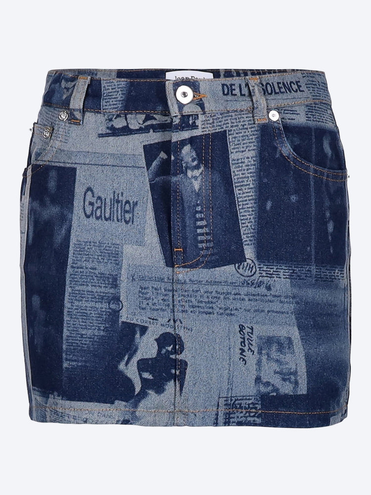The newspaper printed mini skirt 1