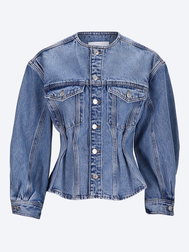 The nipped collarless jacket 1
