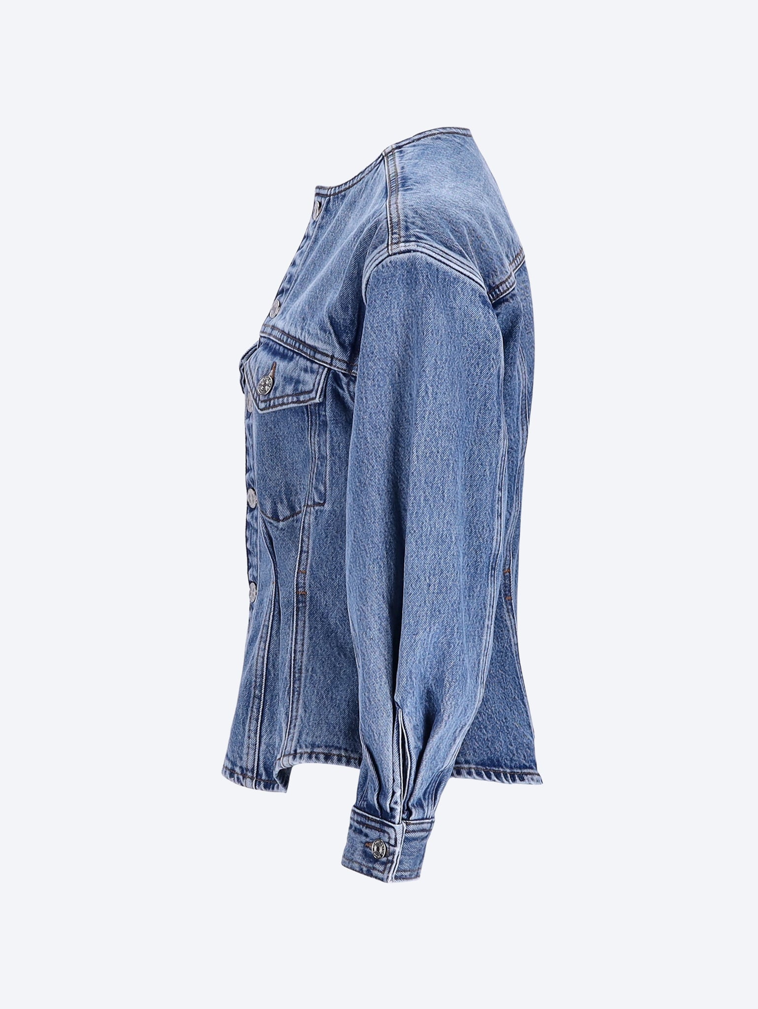 The nipped collarless jacket 2