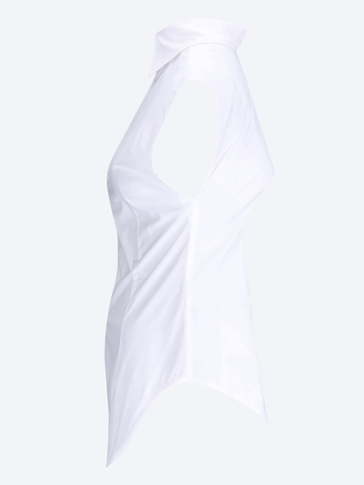The pointy boobs sleeveless reversed shirt 2