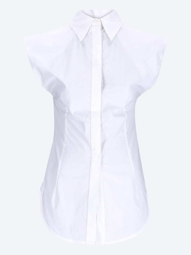 The pointy boobs sleeveless reversed shirt 1