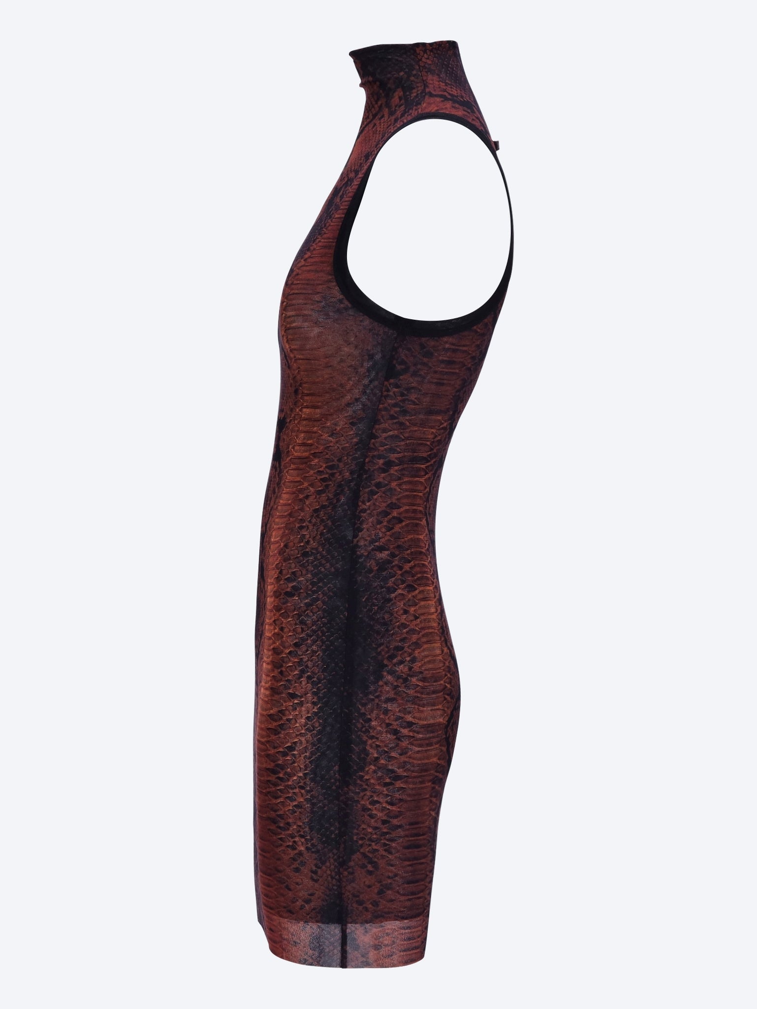 The python printed high neck dress 2