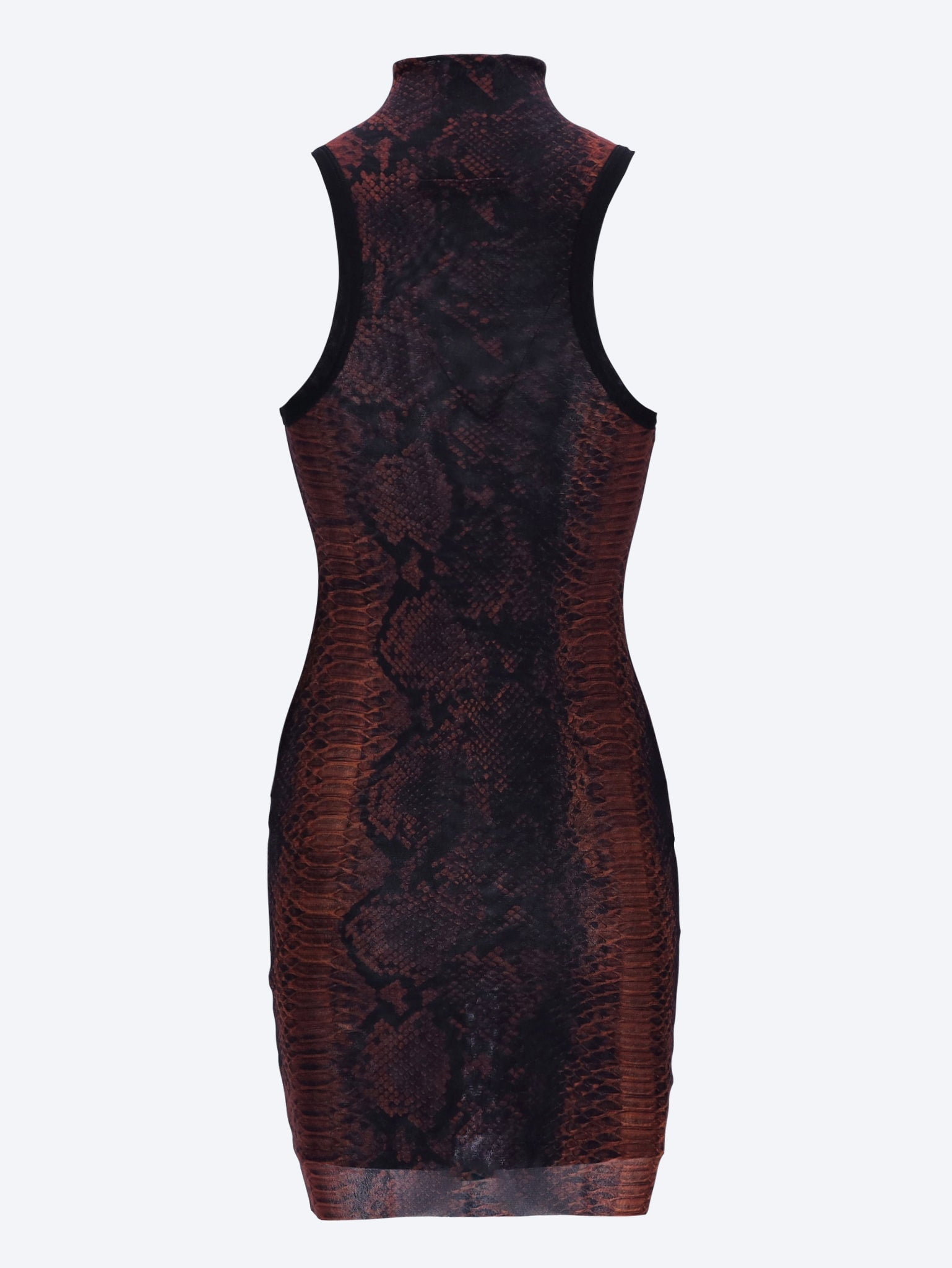 The python printed high neck dress 3