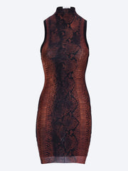The python printed high neck dress ref:
