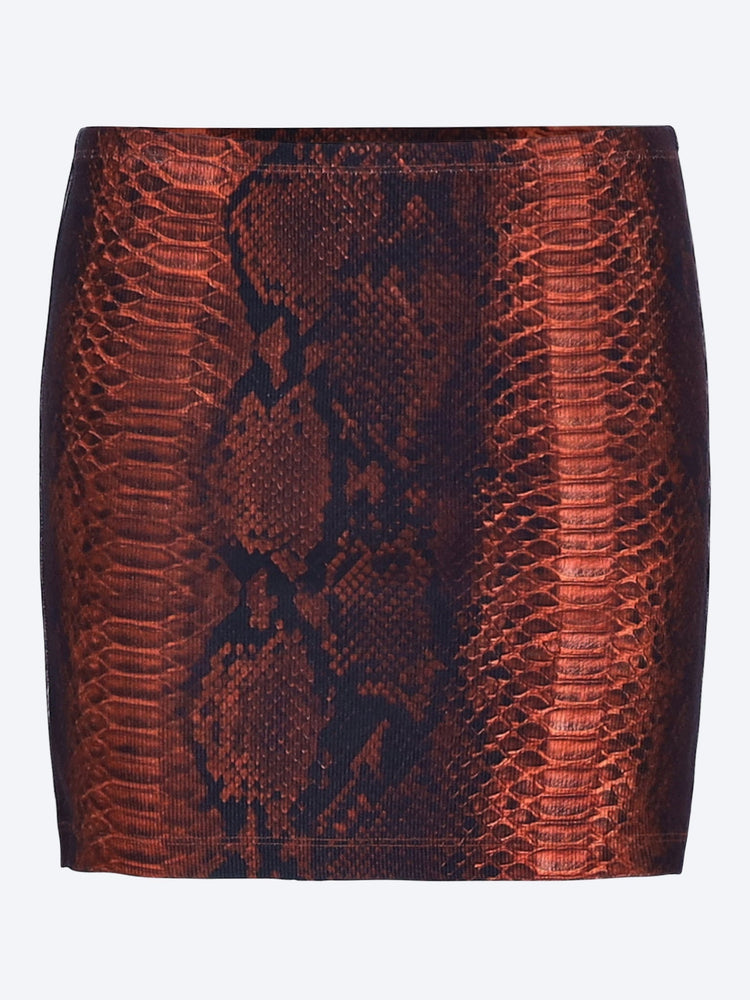The python printed mini skirt 1