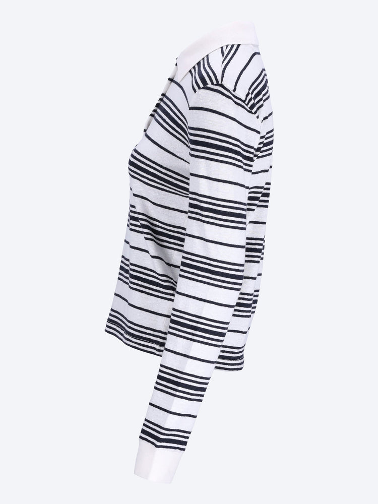 The striped long sleeve polo 2