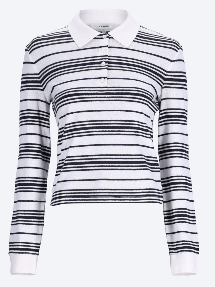 The striped long sleeve polo 1