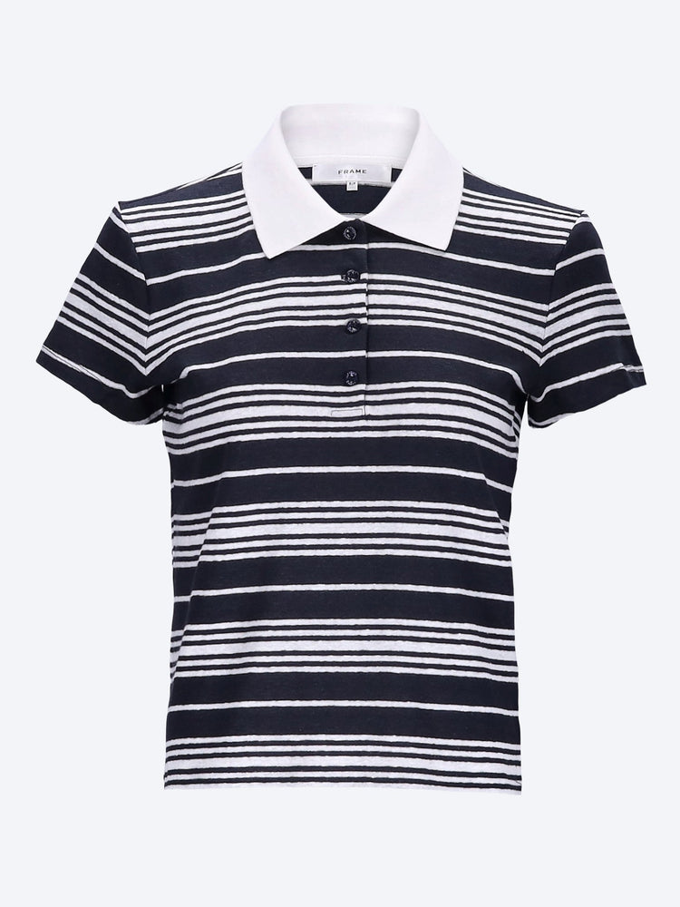 The striped short sleeve polo 1