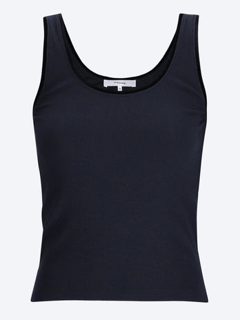 The velvet trim tank top
