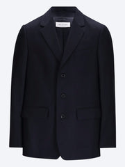 Three-button pinstripe wool blazer ref: