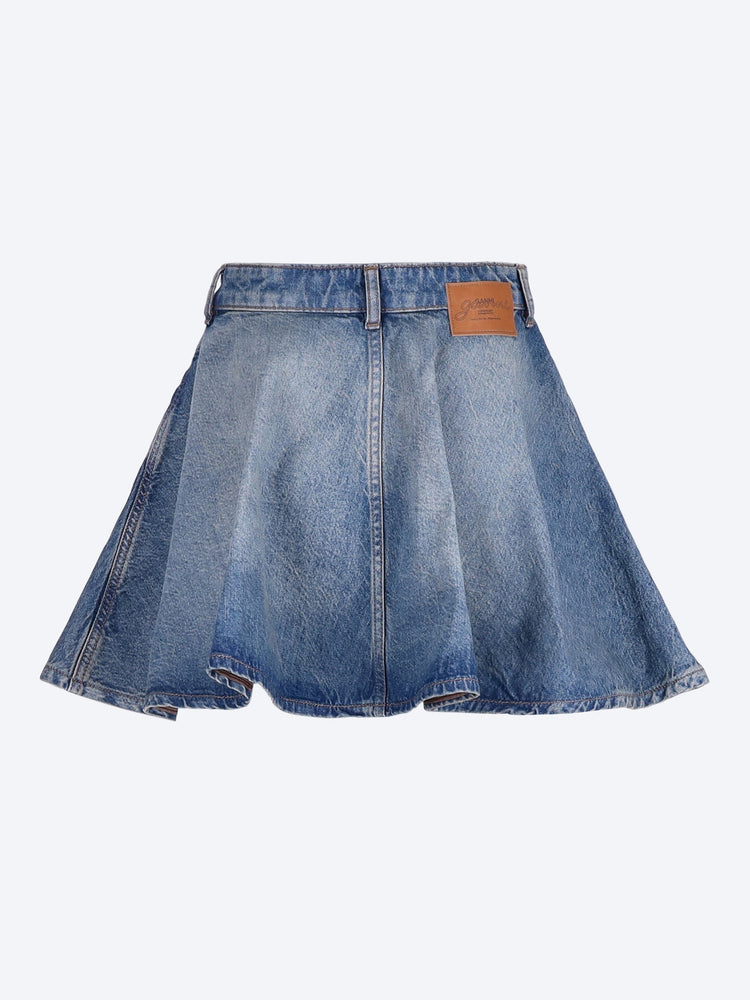 Tint rigid denim mini skirt 3