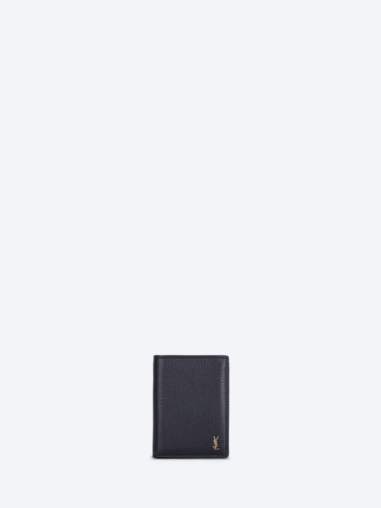 Tiny cassandre leather credit card wallet 1