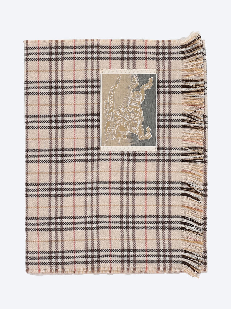 BURBERRY MEN-ACCESSORIES SCARVES Tiny check reversible wool scarf