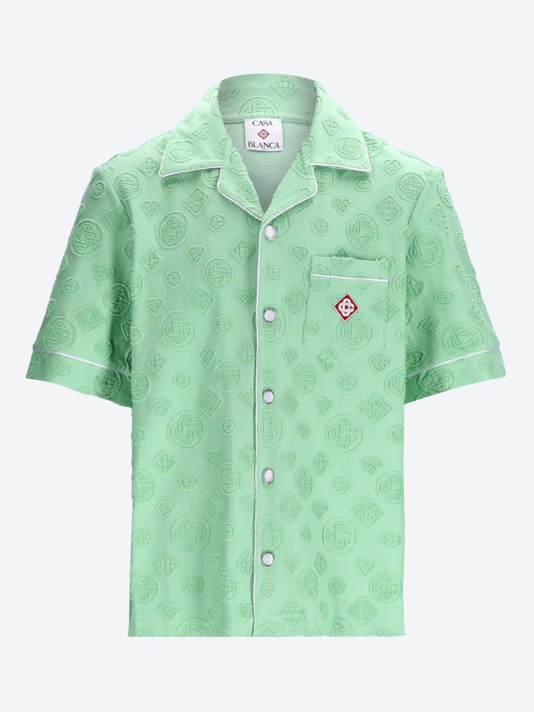 Towelling monogram shirt 1