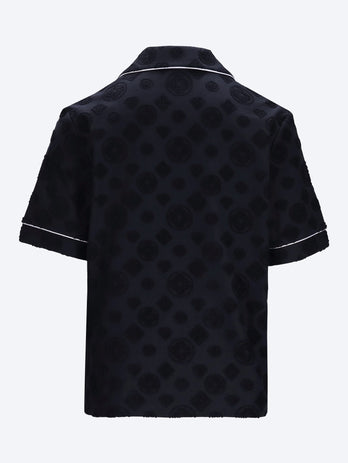 Towelling monogram shirt
