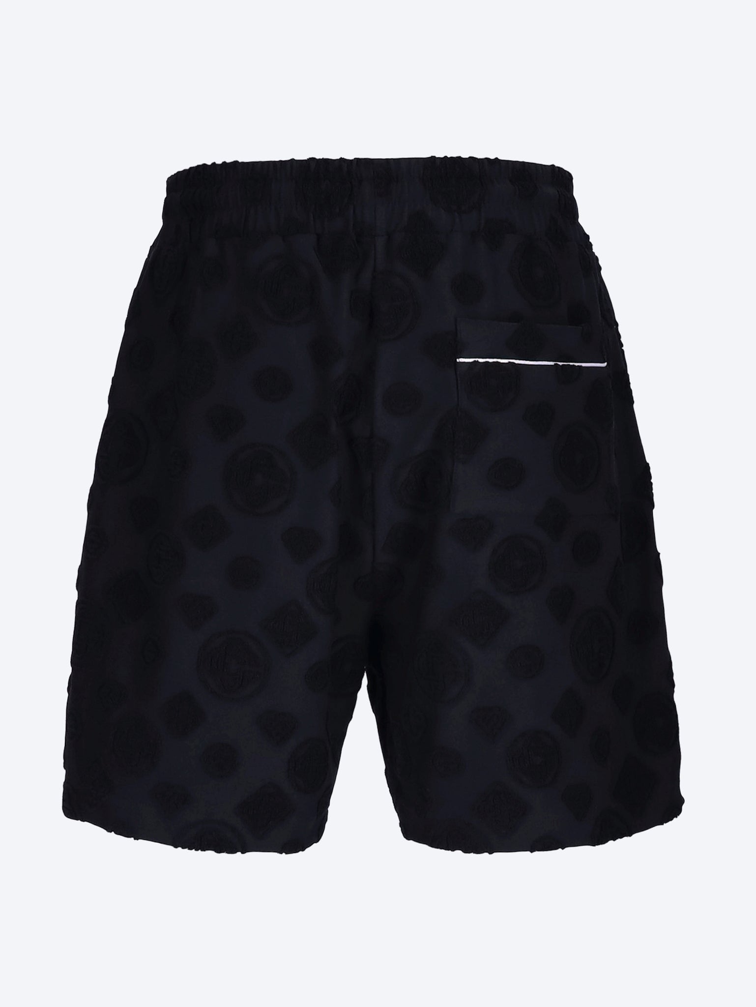Towelling monogram shorts 3