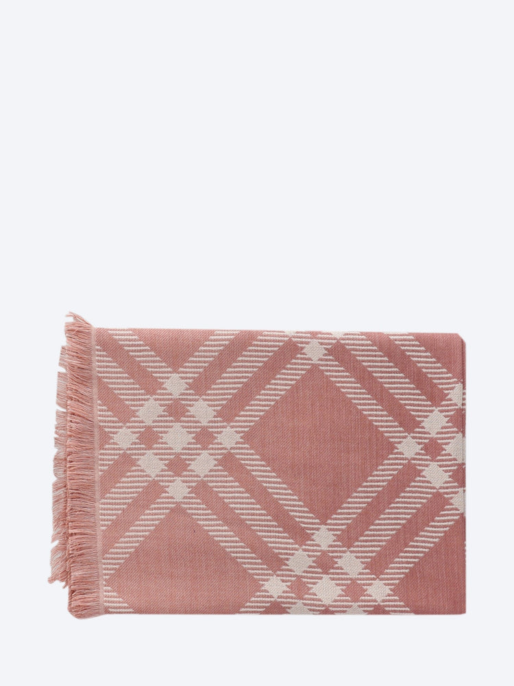 Tri bar check wool scarf 2