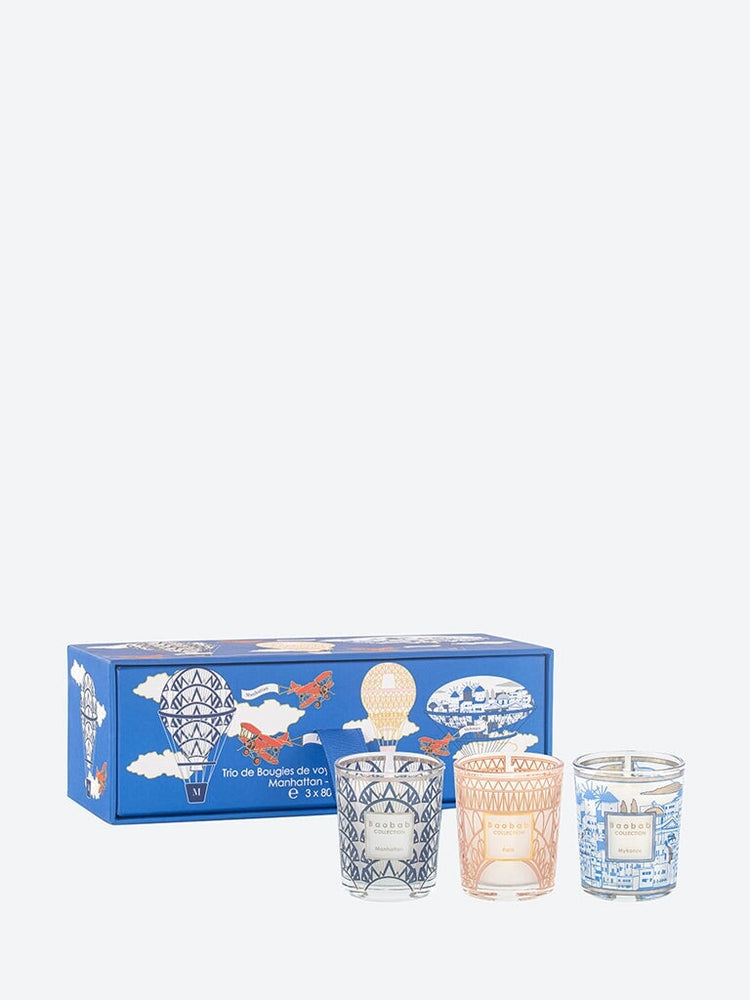 Trio candle manhattan-paris-mykonos 1