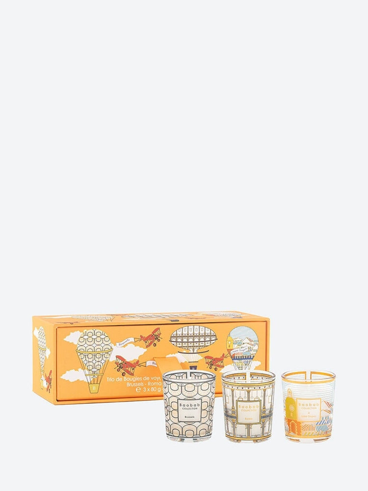 Trio travel candles my first baobab bruxelles-roma 1