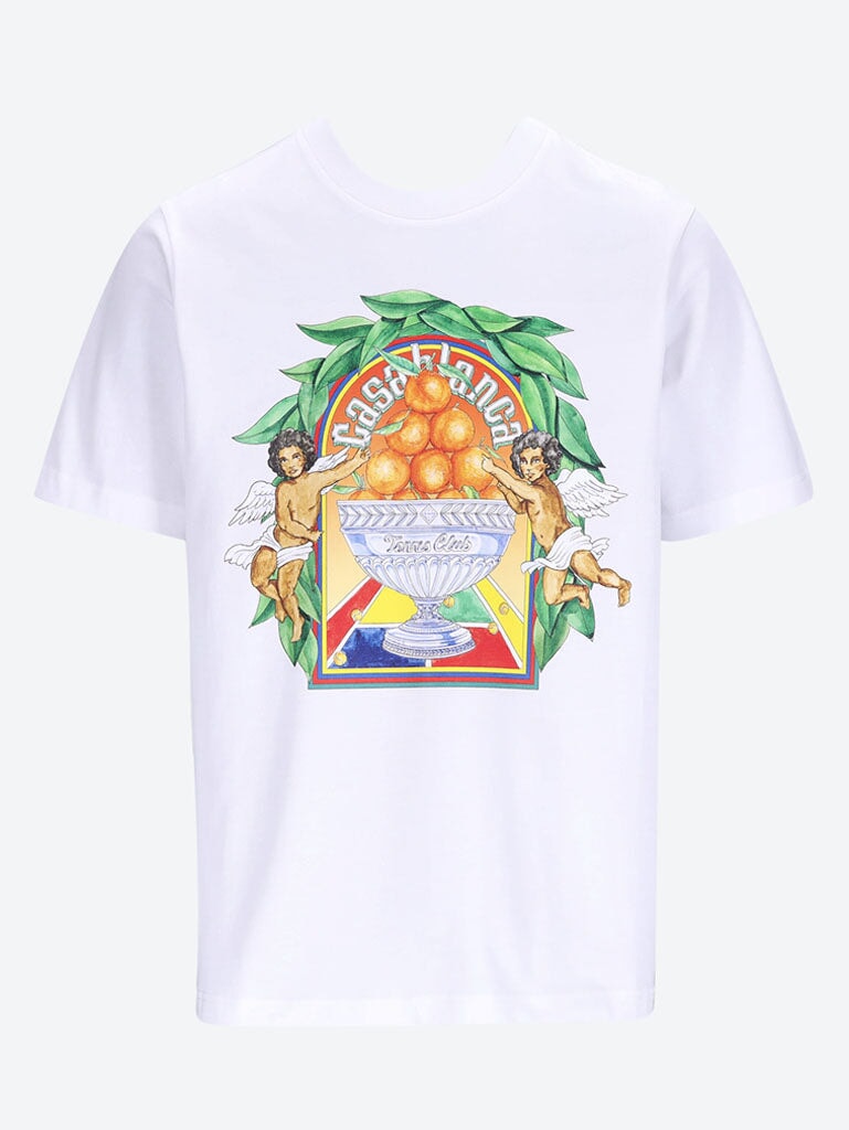 Triomphe d orange printed t-shirt 1