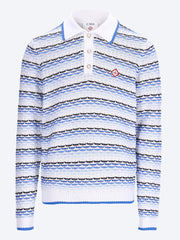 Tuck stitch long sleeve polo ref: