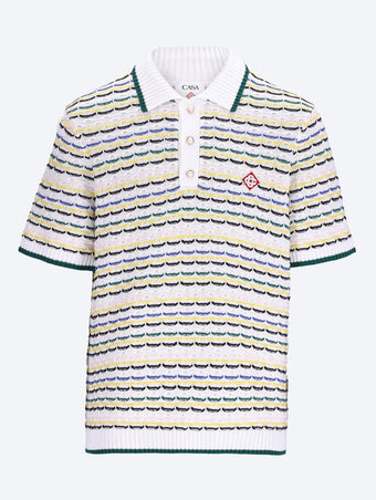 Tuck stitch polo shirt