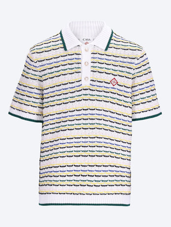 Tuck stitch polo shirt