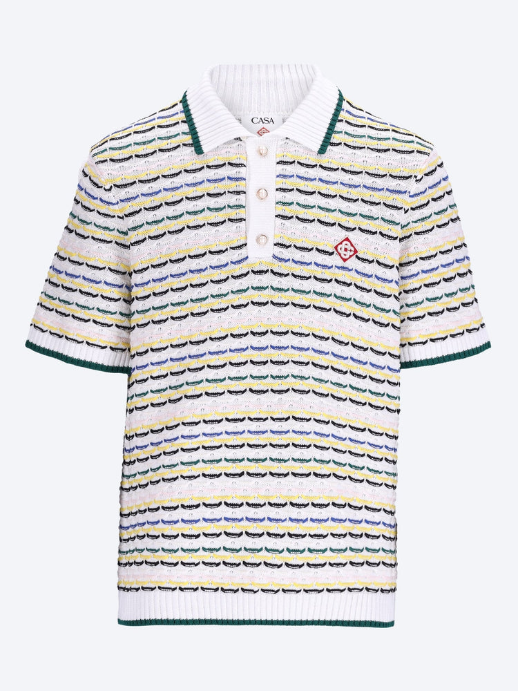 Tuck stitch polo shirt 1