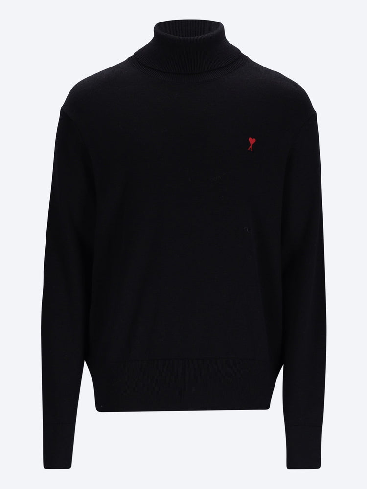 Turtle neck sweater with ami de coeur 1