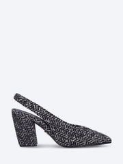 Tweed chevron open-heel pumps ref:
